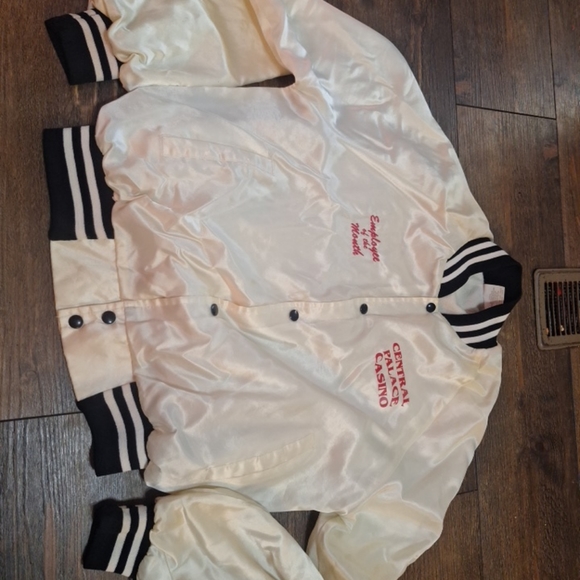 Vintage Central Palace Pin Up Girl Varsity Satin Jacket Size L Made in USA Eotm - Picture 8 of 8